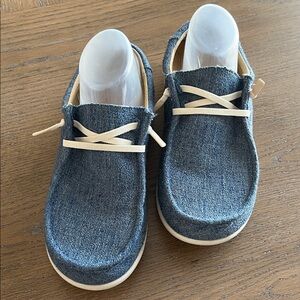Revitalign Carefree Orthotic Blue Fabric Slip-On Shoes‎ Size 9.5